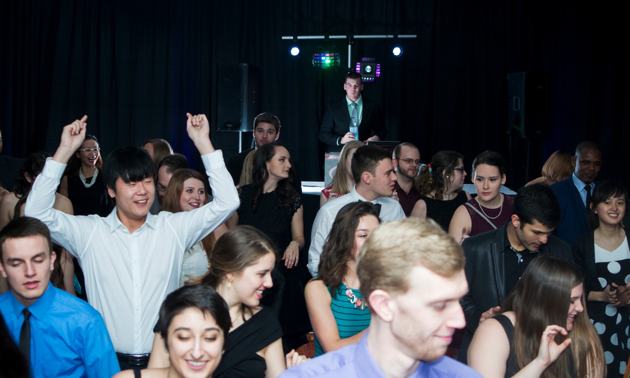 Couple dancing at an event